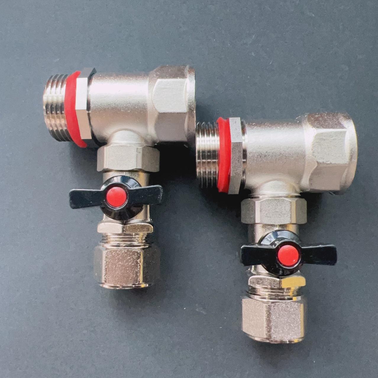 全铜加厚地暖分水器加一单路1寸大流量分集水器一体地热1620