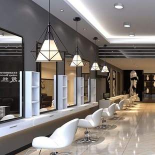 理发店吊灯工业风美发灯个性火锅店超亮美甲店发廊led灯哇噢家具