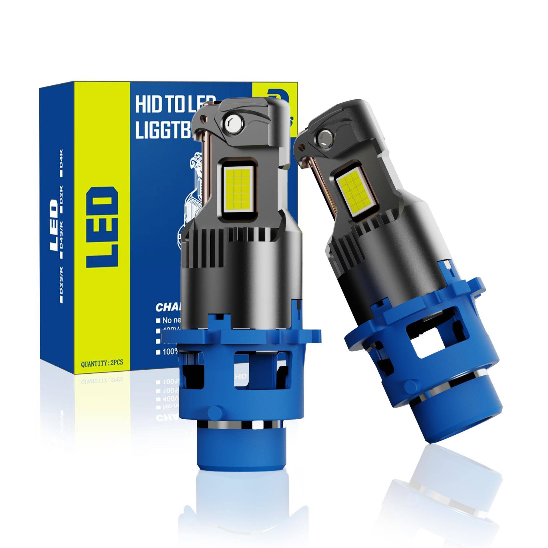 汽车LED大灯D2SD4SledHID氙气灯直插D2RD4R安装灯泡前大灯改装