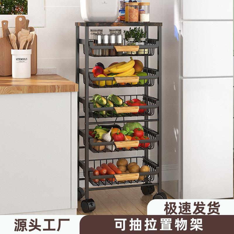 东莞厨房置物架落地多层家用储物免打孔微波炉放烤箱锅架子