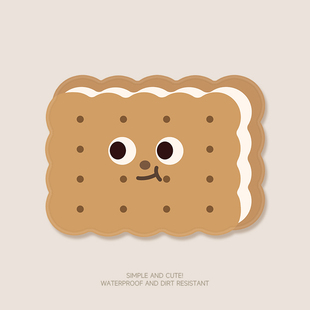 可爱饼干小鼠标垫女生高颜值办公室电脑桌面异形垫子学生宿舍桌垫