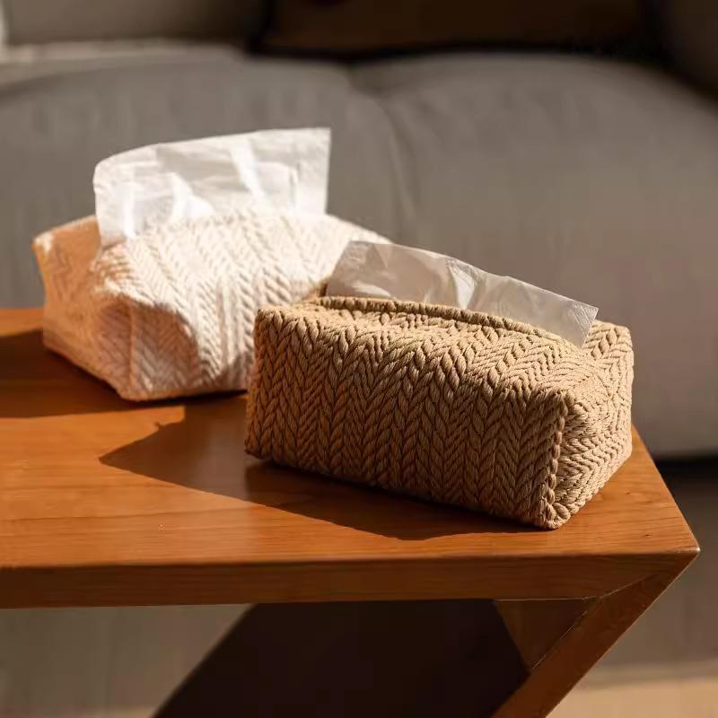 麦穗纹轻奢高档装饰抽纸盒