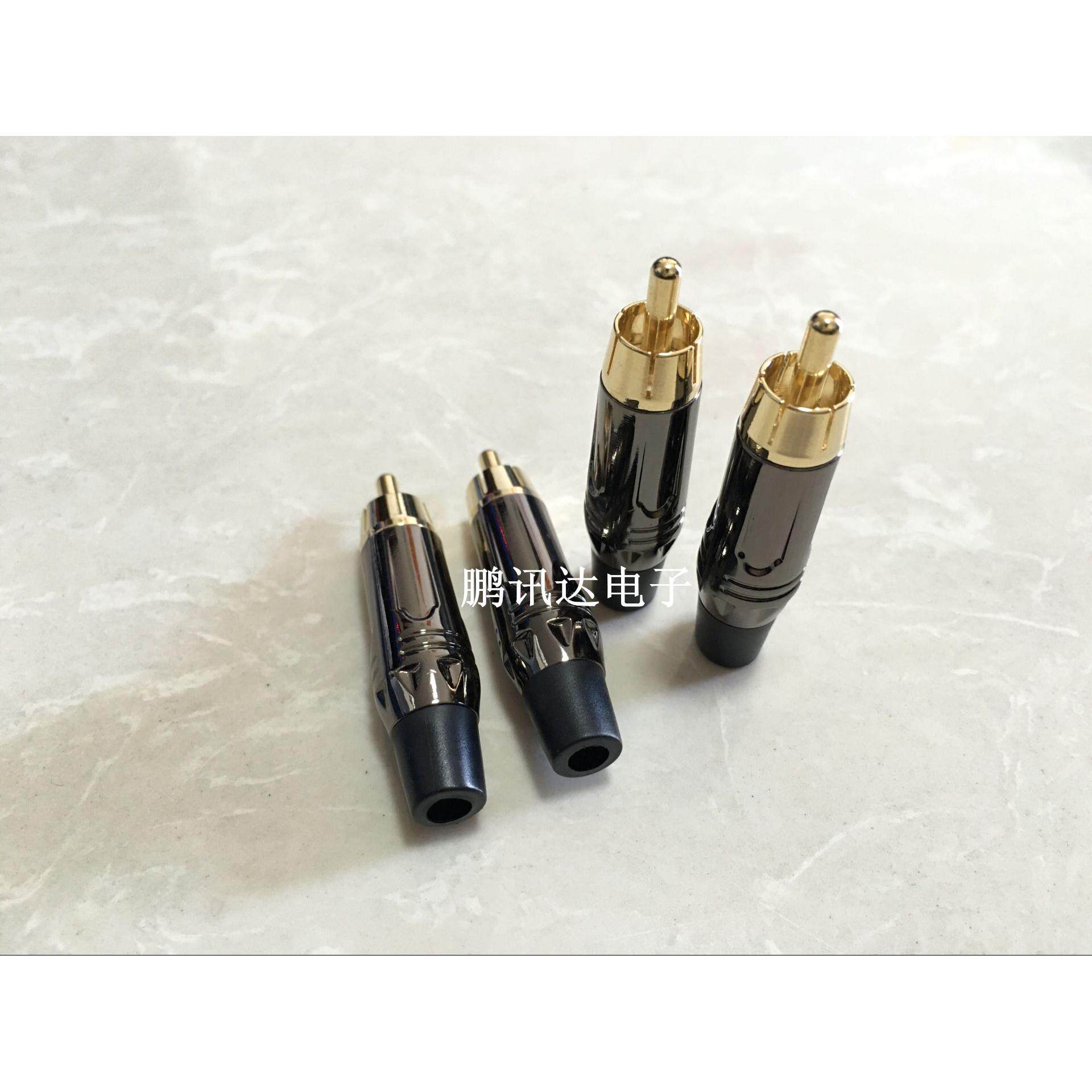 音频线av线专业音箱喇叭配件 镀金焊接rca莲花头 插头 音响接头