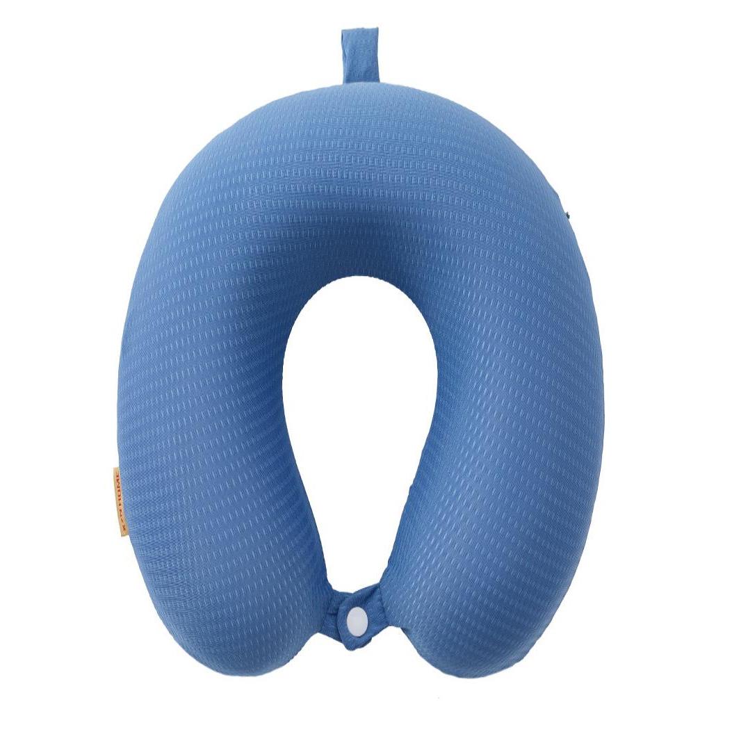 夏天冰丝u型枕头旅行护颈椎u形枕记忆棉午睡飞机靠枕便携式脖枕套