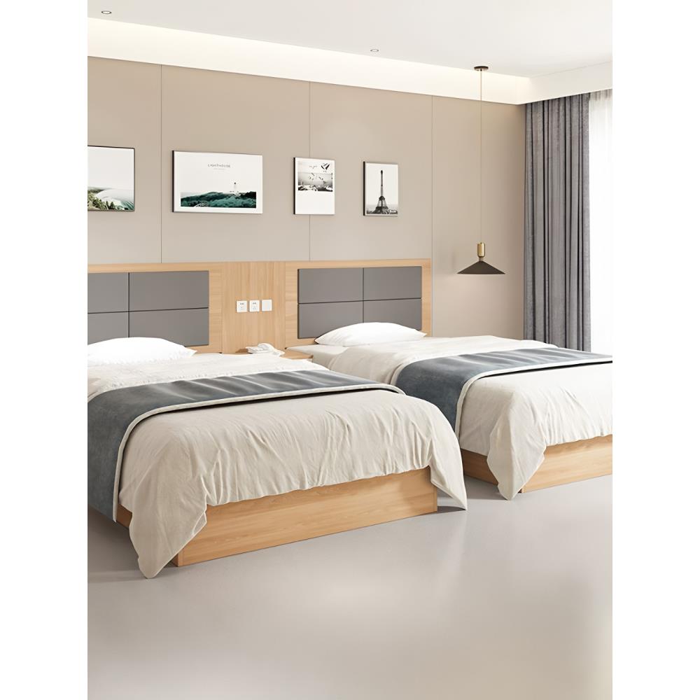 云南定制全套宾馆酒店家具标间单间出租房床民宿公寓单双人床大床