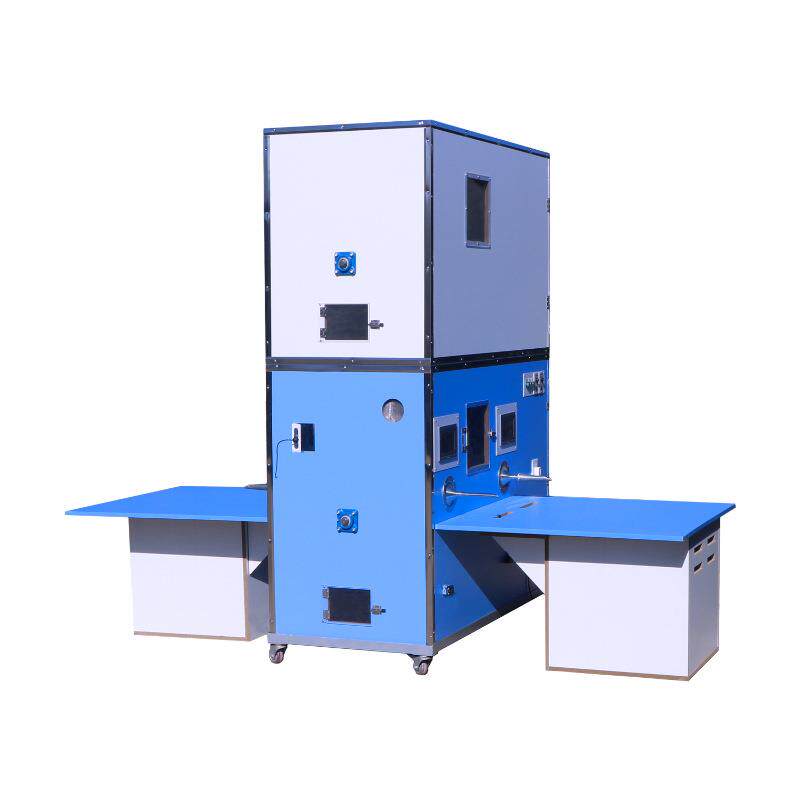 厂供木质款四口电脑定量小格通道布轻薄羽绒服充绒机