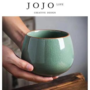 PD.紫泉澗.陶瓷汝窯水盂茶洗建水茶水缸茶桶 JOJO& x27;S 比
