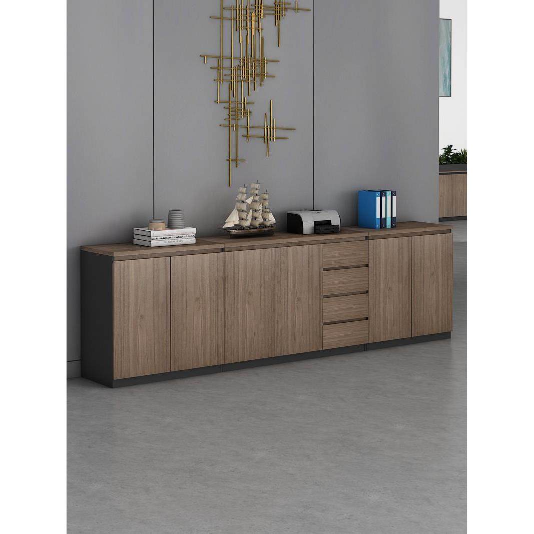 办公柜文件柜木质矮柜办公室储物柜茶水柜资料收纳落地柜隔断边柜