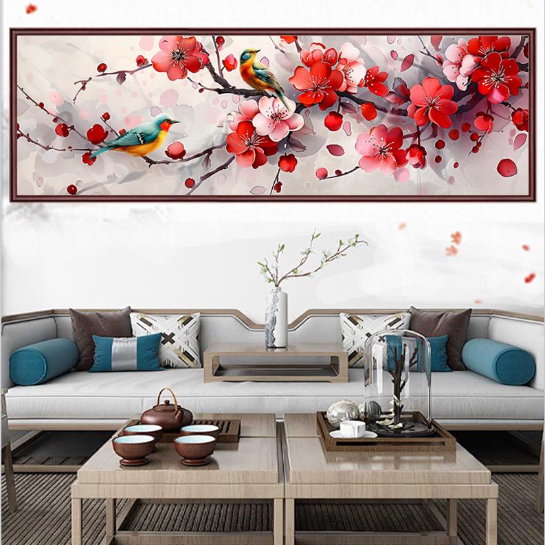 珠绣十字绣全珠子绣咏梅横版梅花新款满绣串珠绣彩珠绣珠珠绣套件