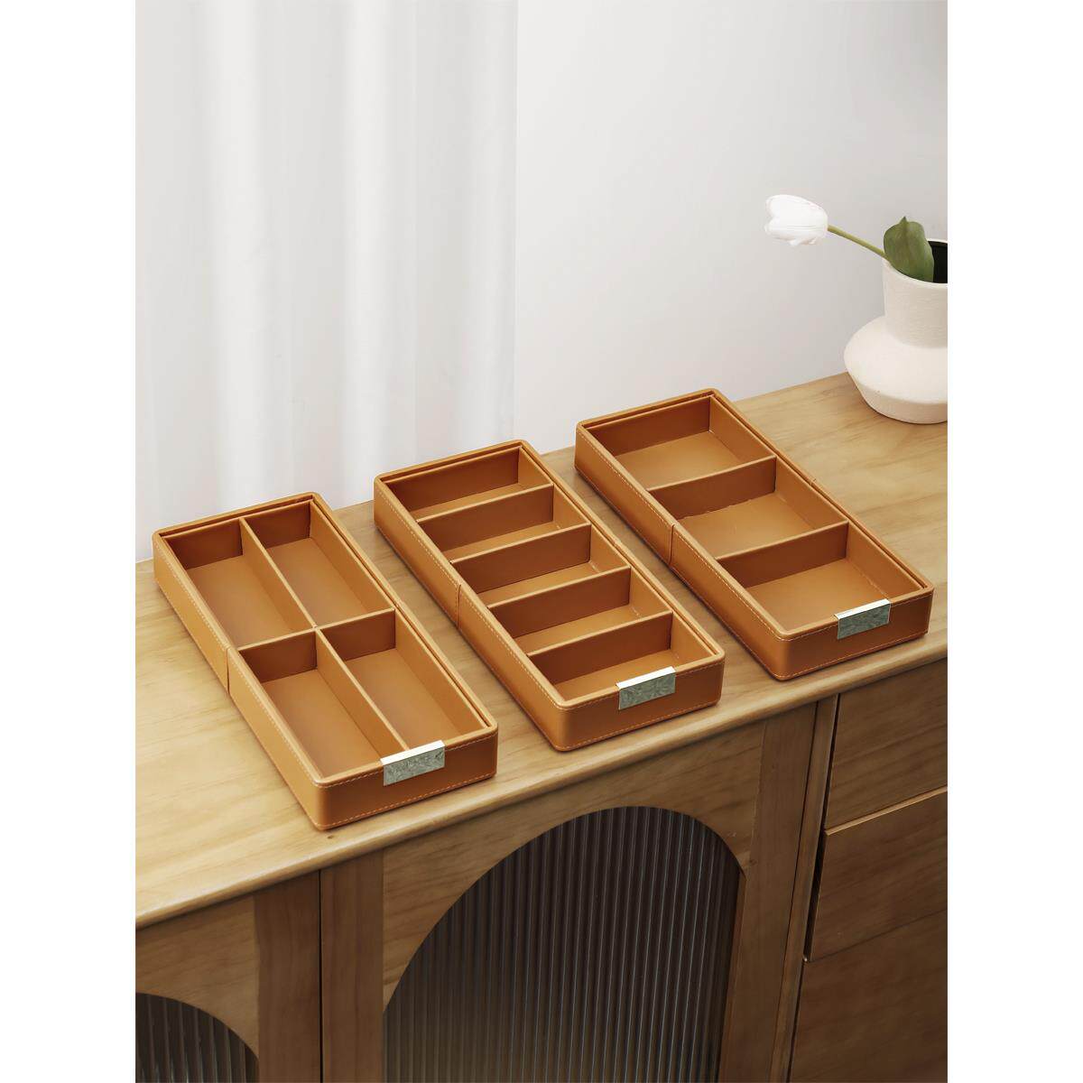 【首饰收纳新款】不止收纳玄关桌面分格收纳盒手表眼镜钥匙托盘