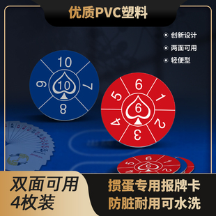 犇牛掼蛋专用扑克牌双面用发牌机报牌卡记分牌报牌码数码报数卡