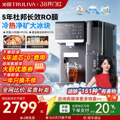 沁园制冰净饮机RO反渗透即热矿化锶家用饮水台式直饮机冰块净水器