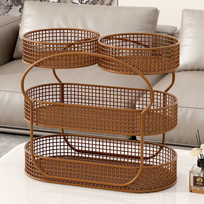 2025新款水果盘家用收纳多层置物中古风客厅茶几零食摆放盘水果篮,厨房/烹饪用具,果蔬置物架/篮/框,淘宝优惠券,粉丝福利购,淘宝优惠卷