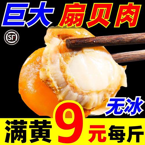 扇贝肉新鲜冷冻特级大扇贝肉海鲜水产鲜活蒜蓉粉丝特大满膏满黄