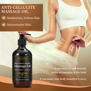 跨境全英文Massage Oil推拿按摩滋润保湿按摩精油240ml现货