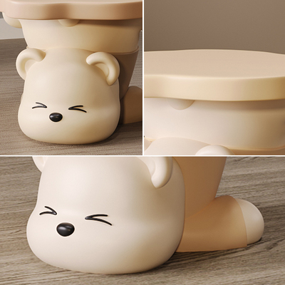 可爱换鞋凳门口家用卡p通创意个性奶油风凳子入户门穿鞋凳儿童矮