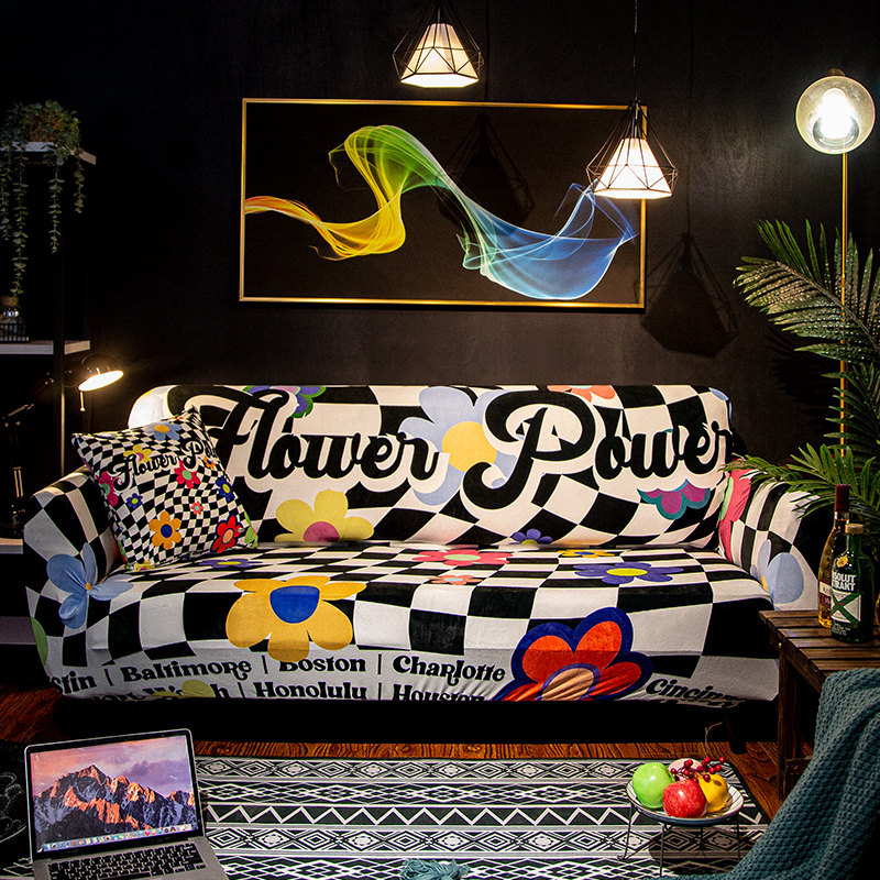 棋盘格全包沙发套防滑弹力沙发盖布毯双I人组合沙发防尘罩坐垫个,居家布艺,沙发套,淘宝优惠券,粉丝福利购,淘宝优惠卷