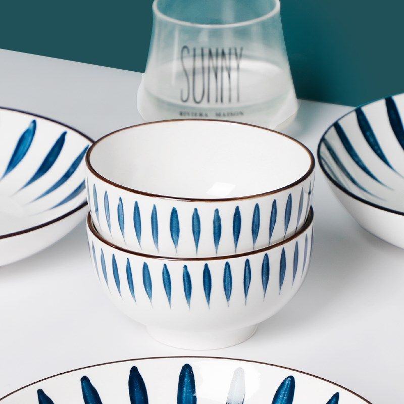 日式碗碟套装家用高颜值s陶陶瓷米饭碗饭盘组合创意乔迁用餐具套,餐饮具,碗,淘宝优惠券,粉丝福利购,淘宝优惠卷