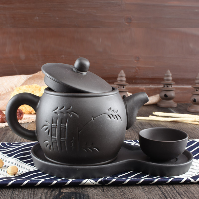 【天天特价】大容量紫砂茶壶w餐厅酒店茶楼功夫汤壶陶瓷养生炖汤