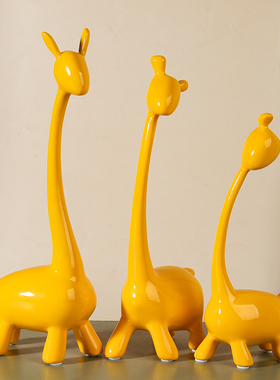 三口之家摆件家居客厅四口鹿玄关C酒柜软装饰品创意送新人结婚礼