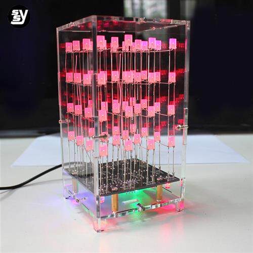 444双色光立方套件 单片机diy套件 电子DIY制作雾状led灯焊接散件