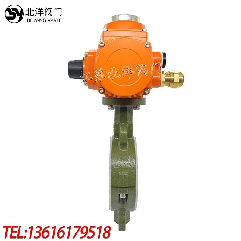 新款电动衬氟蝶阀Q971F46-16C 耐腐蚀盐磷硝浓酸碱氯气体化工包邮