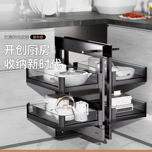 厨房橱柜转角小怪物拉篮 全拉出转角小怪物 全拉出拉篮