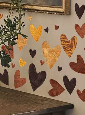 新款 ACC33284AB 彩色爱心墙贴随心贴衣柜贴玄关客厅卧室装饰墙贴