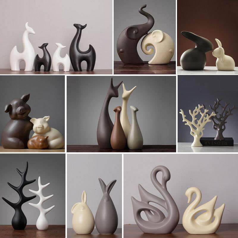 0北欧陶瓷工艺品 酒柜电视柜家居客厅装饰品摆件创意乔迁礼品