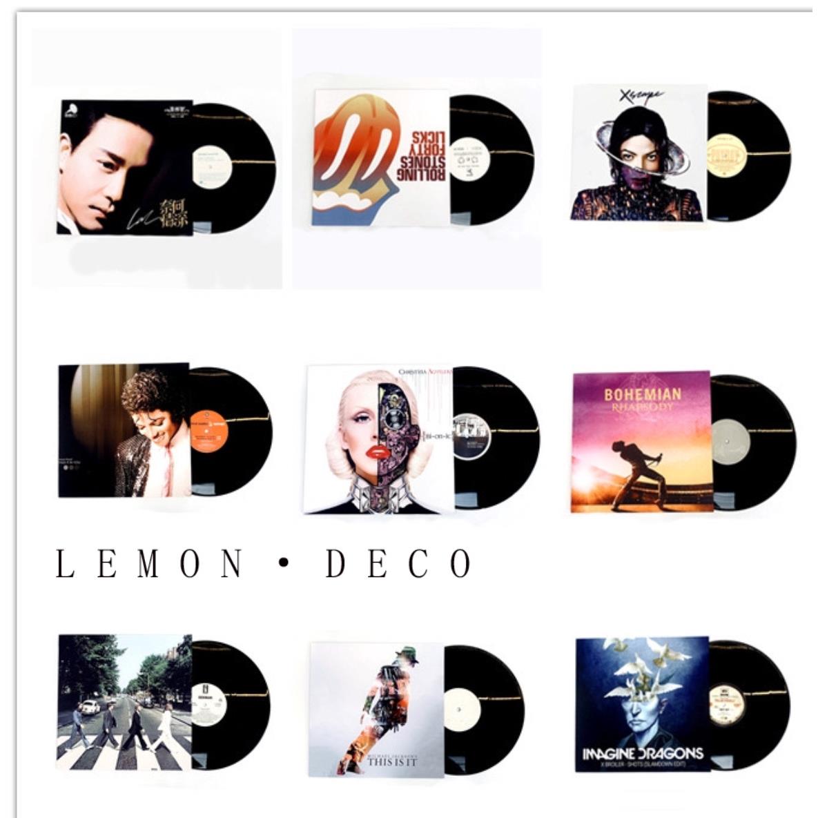 新疆包邮现代简约样板间音乐主题软装饰品摆件复古12寸黑胶唱片道