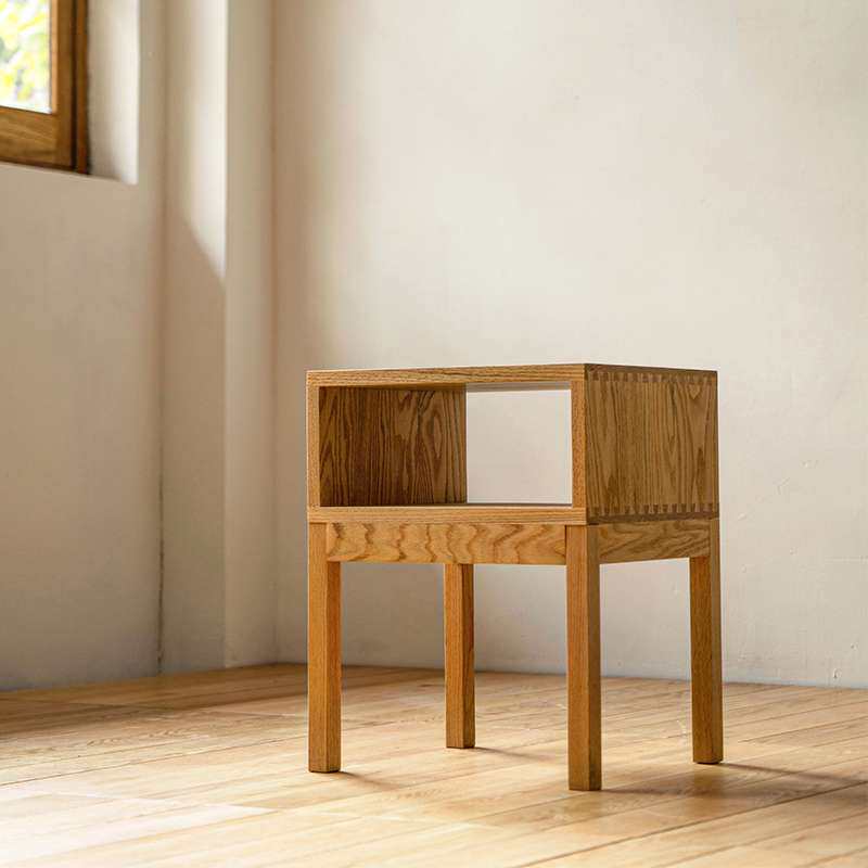 MUMO木墨 清简系列床头柜 红橡木樱桃木黑胡桃卧室 实木家具