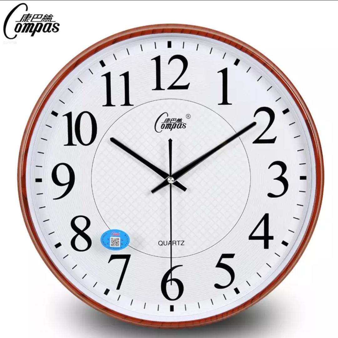 新疆包邮康巴丝静音挂钟客厅家用简约现代时钟表卧室石英钟创意现