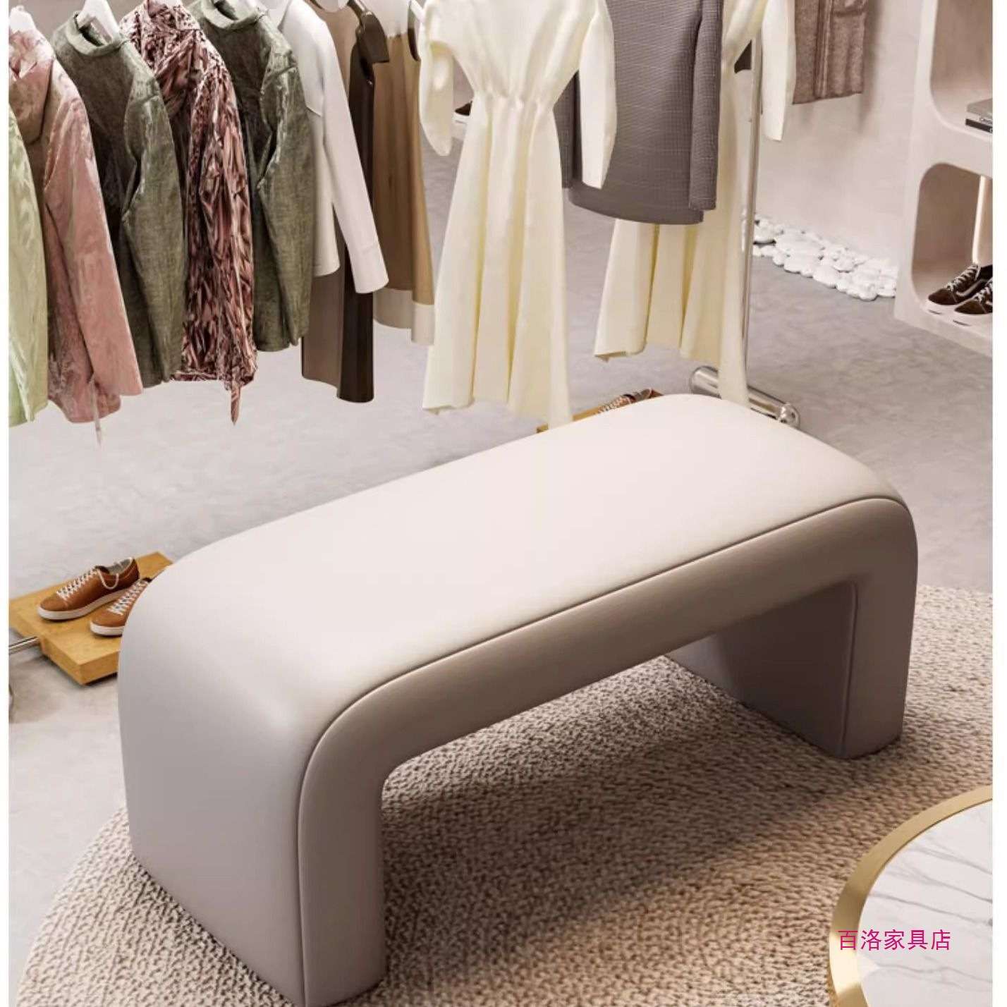 入户换鞋家用门口玄关客厅穿鞋卧室床尾条凳沙发简约长条凳子长凳