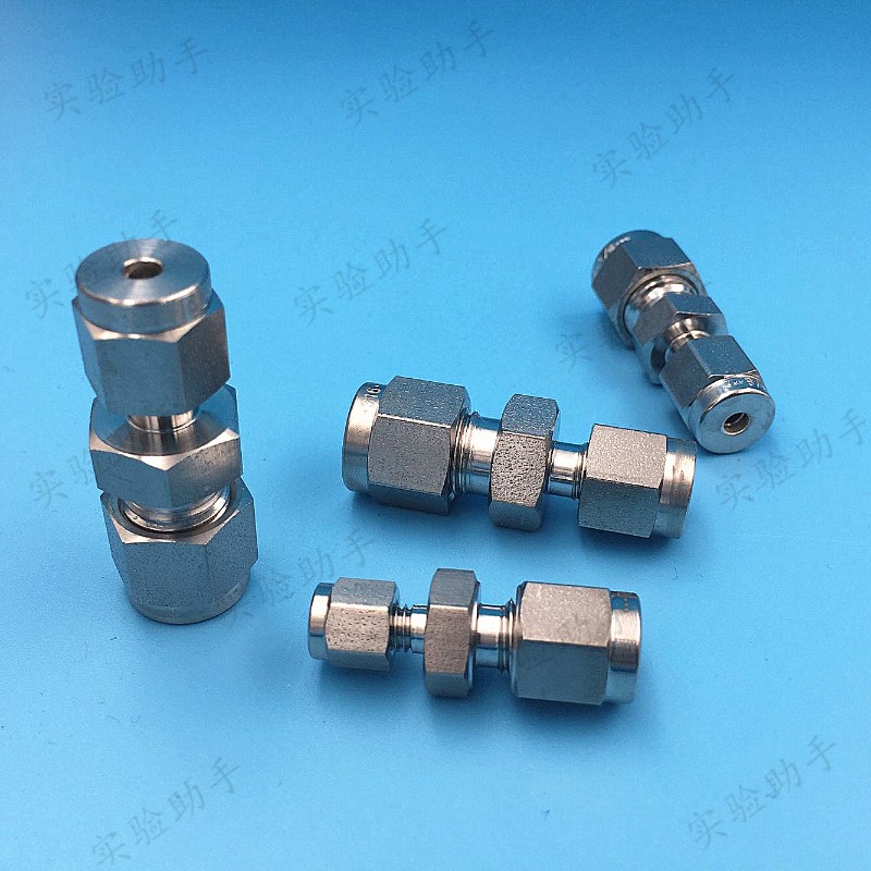 316不锈钢卡套变径 异径二通接头 3转6 G1/4转1/8 色谱气路转接头