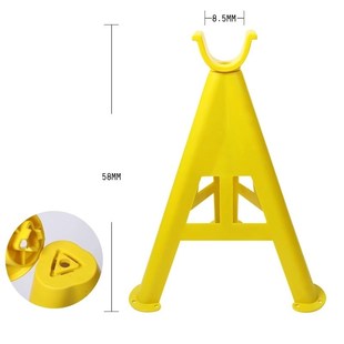 电缆线支架pvc塑料挂钩固定工地面绝缘三角三脚架电缆穿放线托架