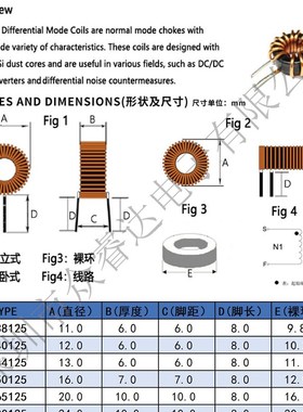 环形电感磁环电感黑色铁硅铝线圈扼流圈滤波10 22 33 47 68 100UH