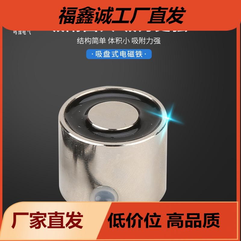 供应P30/25圆形直流电磁铁 小型吸盘式电磁铁DC24V吸力15kg电吸盘