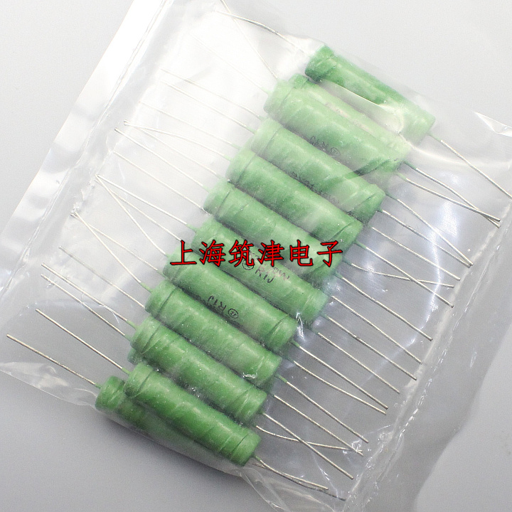 绿漆线绕电阻 RX21-10W R1J 10W 0.1R 0.1欧姆 5% 绕线(20只10元)