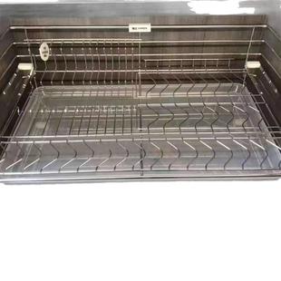 04不锈钢米三边拉篮铝双接全双层收存放橱柜大纳容量大容量纳
