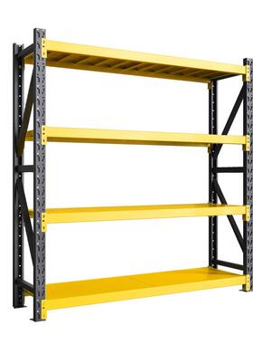 货架置物架黄色货自己组装用办公室储架物中多层仓型库重家型货架