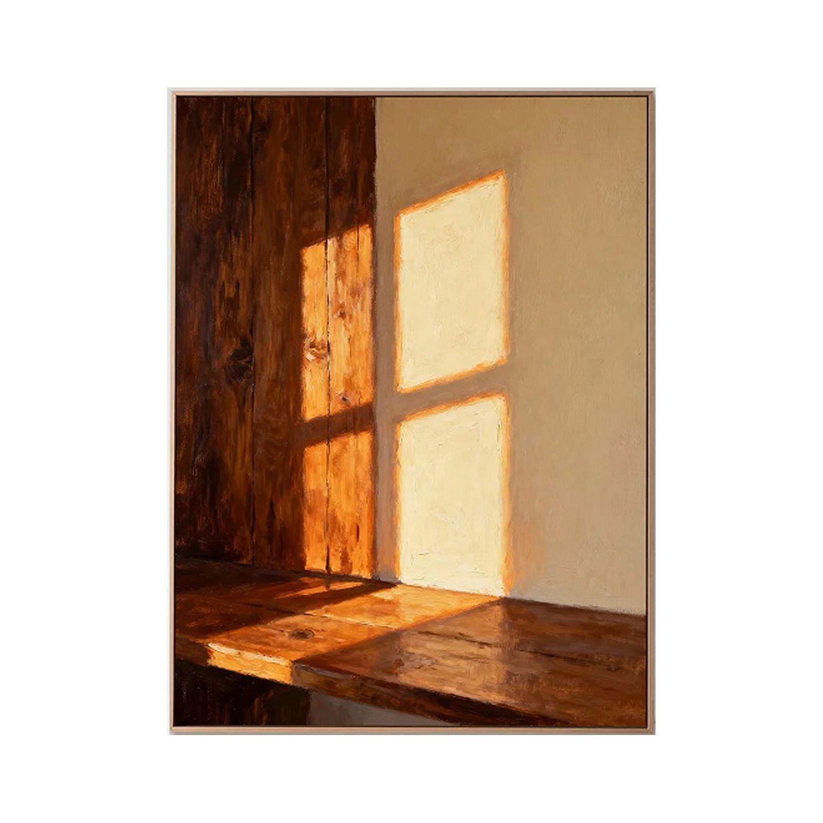 《晴窗木语》法式中古风客厅北欧复古装饰画小众艺术光影玄关挂画