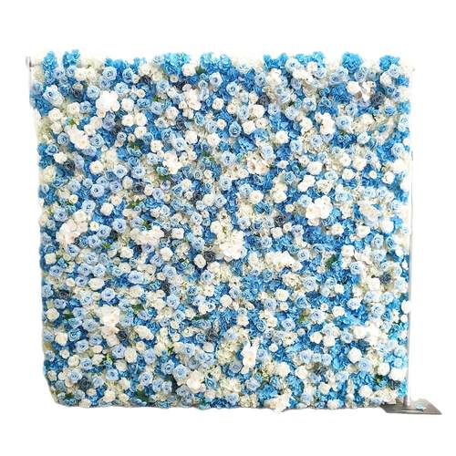 蓝色花墙背景墙人仿真066花假花墙婚礼装饰酒店布造景装饰品道花