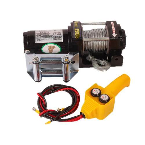 家小型便携式迷电动绞盘12v24v车载用你无线控器遥钢丝绳卷扬机