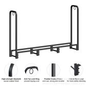 架户外金属柴火架重型壁木架50977炉庭院木头可移动置柴物收纳架