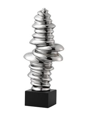 售现代轻奢塑抽象艺术XGF电镀陶瓷雕楼处酒店玄关客厅级感家居摆