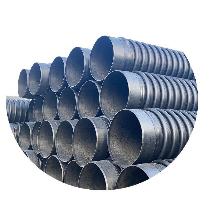 HDPE缠绕结构壁B型管厂家PE克拉管电熔扩口承插式排水排污