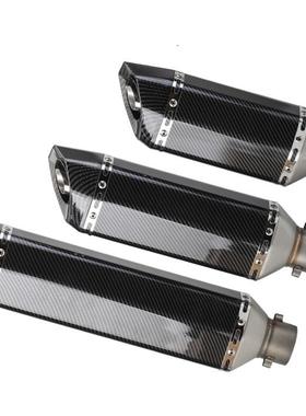 摩托车排气管圆尾小六角天0蝎改装者忍400赛6尾0R3MP-619通用段