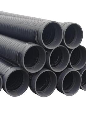 HD中空壁塑钢缠绕管市P政工程复合高密度聚乙烯排水排E污排77水管