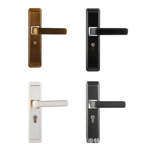 黑色简约室内门锁卧室静音门锁实木门锁门把手执手锁房门锁