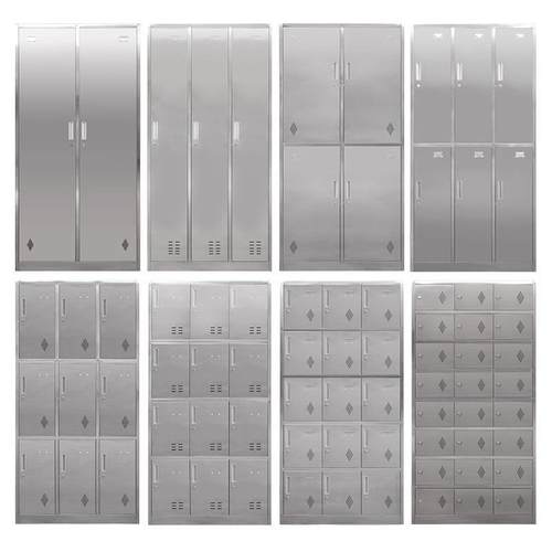 304不锈钢更衣柜浴室食堂无尘车间多门换衣柜带锁宿舍员工储物柜